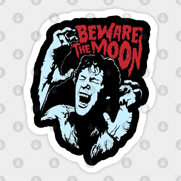 American Werewolf in London Horror Classic Sticker by WikiDikoShop